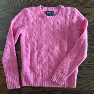 Girls Ralph Lauren Cable-Knit Cashmere Sweater. Pink. Size Small (7).